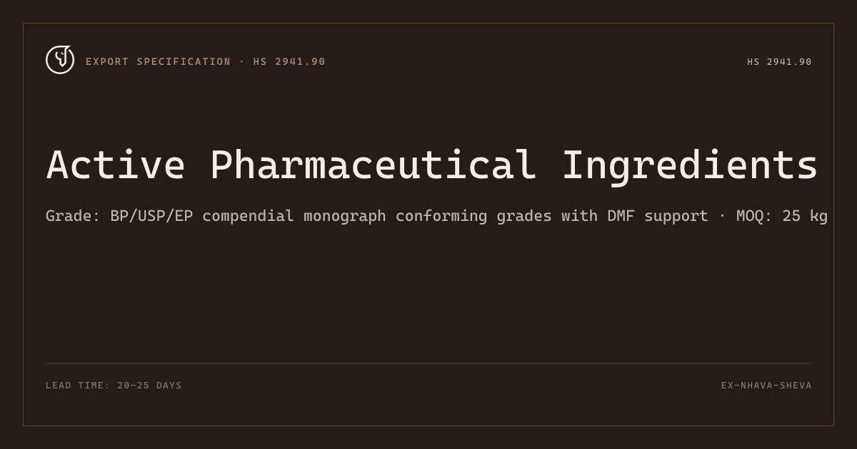 Active Pharmaceutical Ingredients