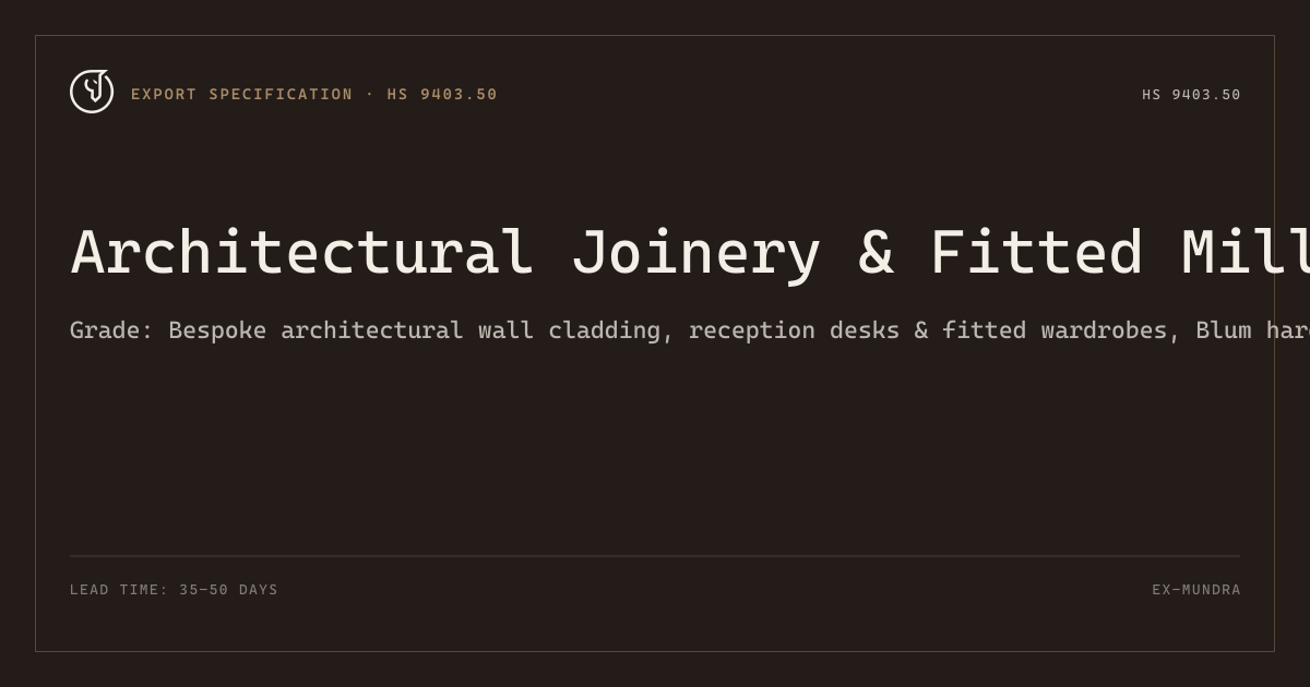 Architectural Joinery & Fitted Millwork