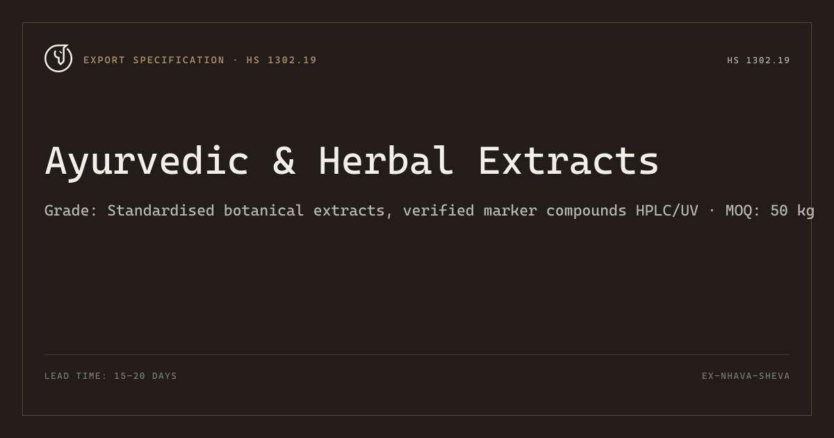Ayurvedic & Herbal Extracts