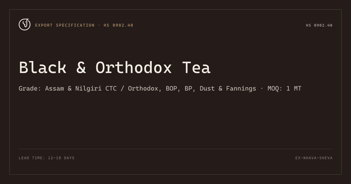 Black & Orthodox Tea