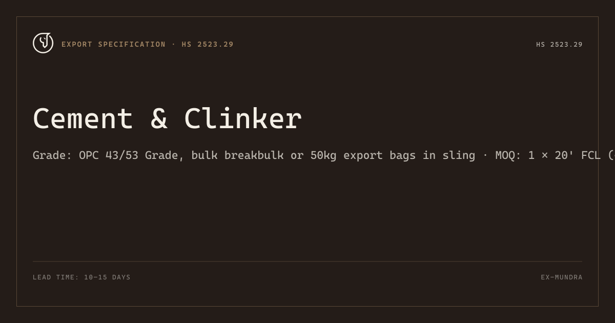 Cement & Clinker