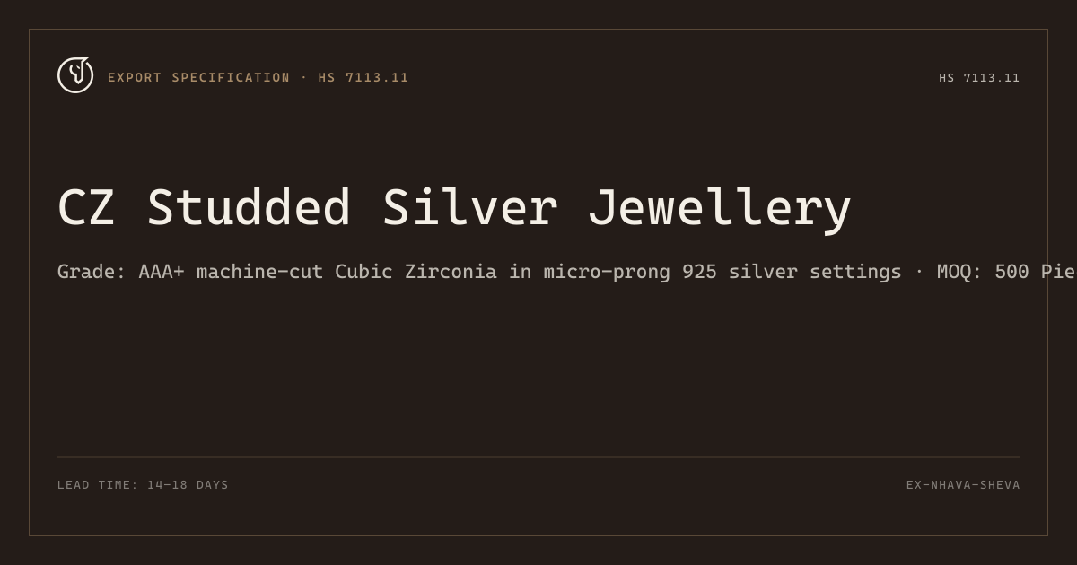 CZ Studded Silver Jewellery