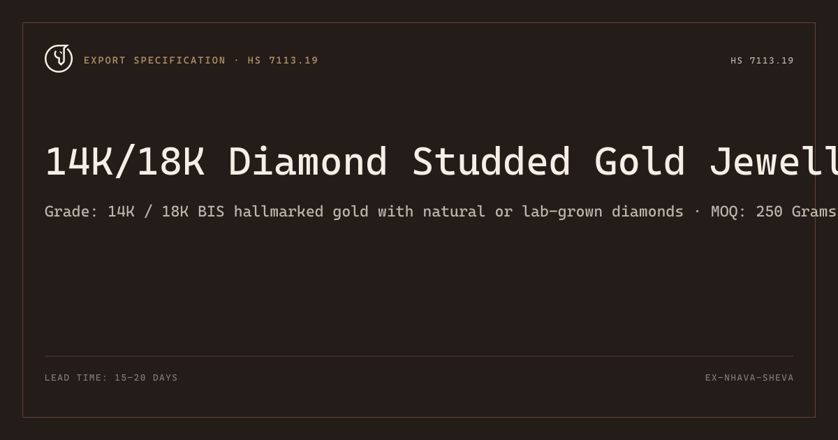 14K/18K Diamond Studded Gold Jewellery