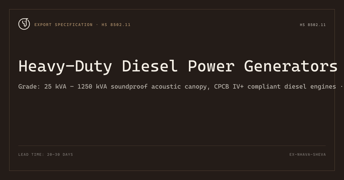 Heavy-Duty Diesel Power Generators