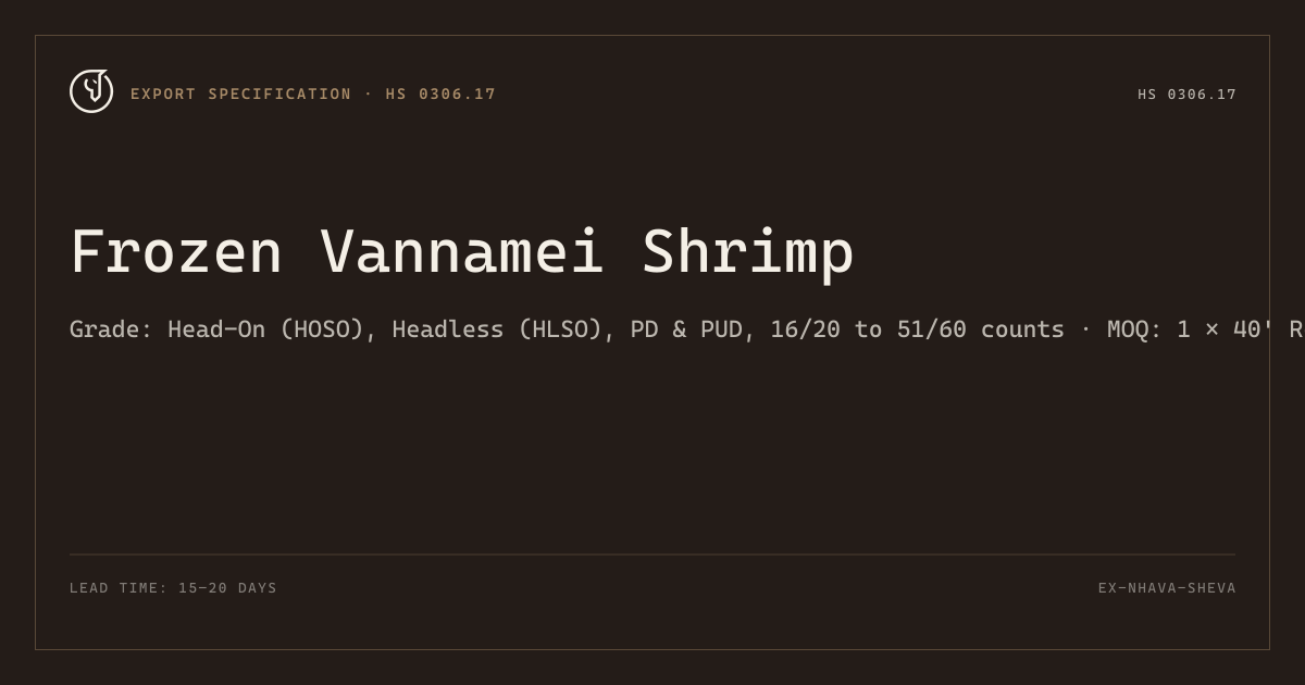 Frozen Vannamei Shrimp