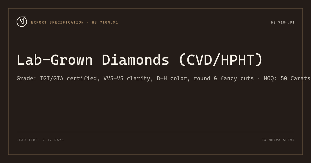Lab-Grown Diamonds (CVD/HPHT)