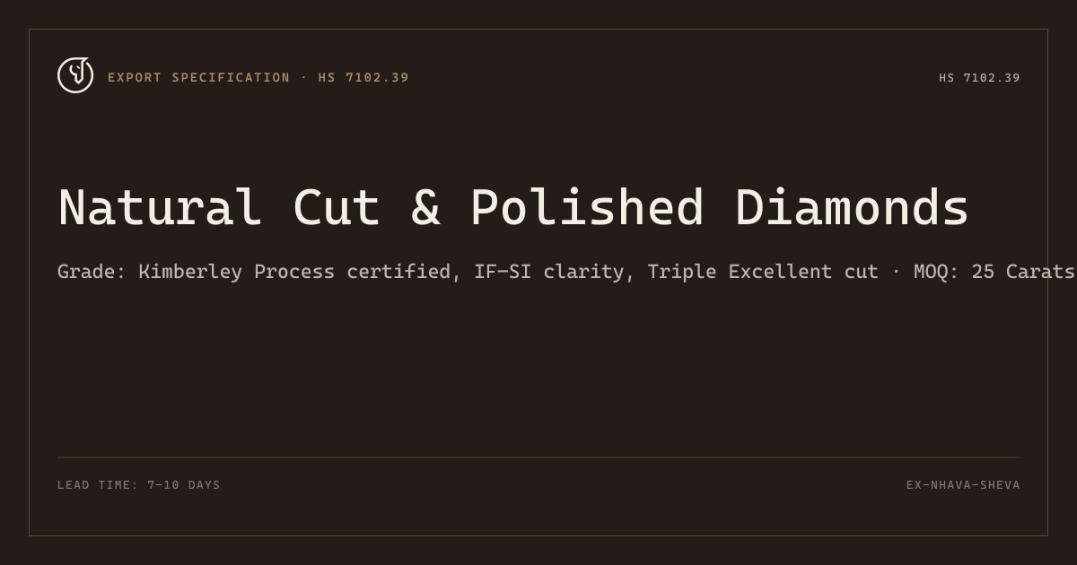 Natural Cut & Polished Diamonds