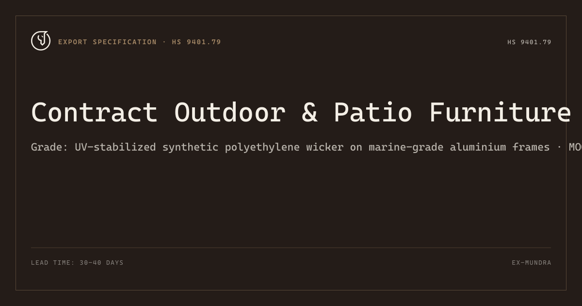 Contract Outdoor & Patio Furniture