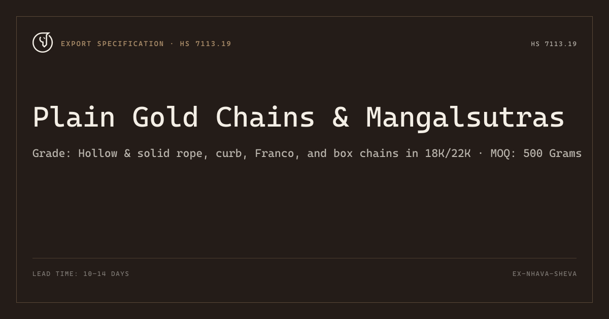 Plain Gold Chains & Mangalsutras