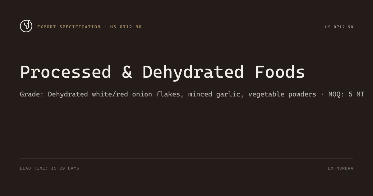 Processed & Dehydrated Foods