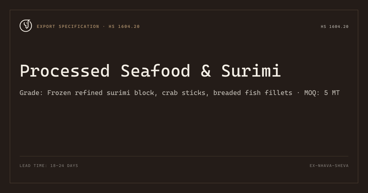Processed Seafood & Surimi