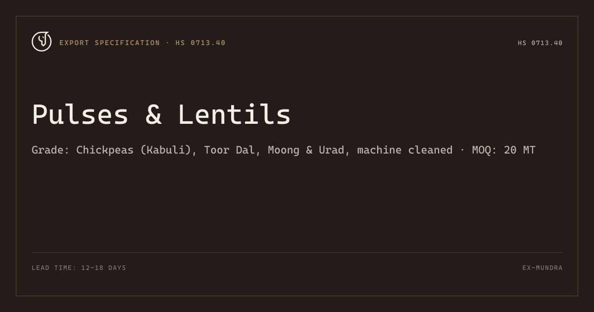Pulses & Lentils