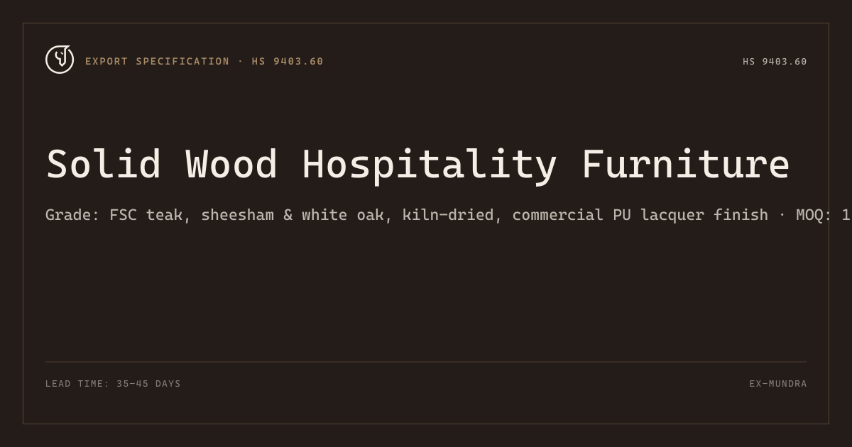 Solid Wood Hospitality Furniture