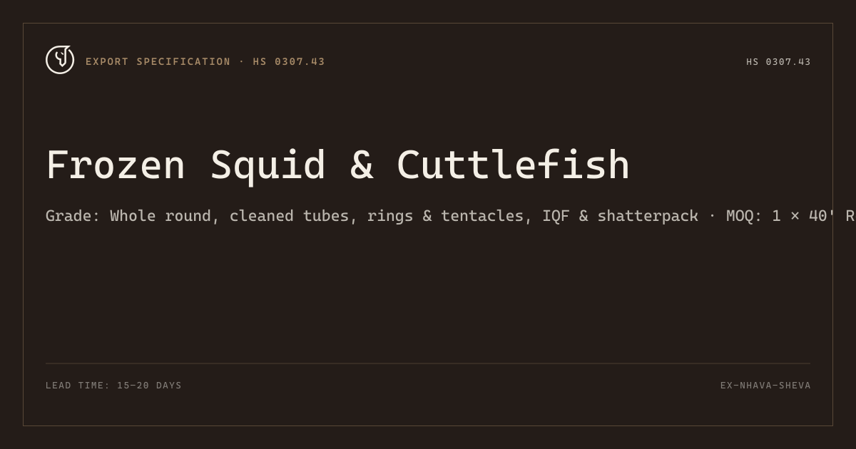 Frozen Squid & Cuttlefish