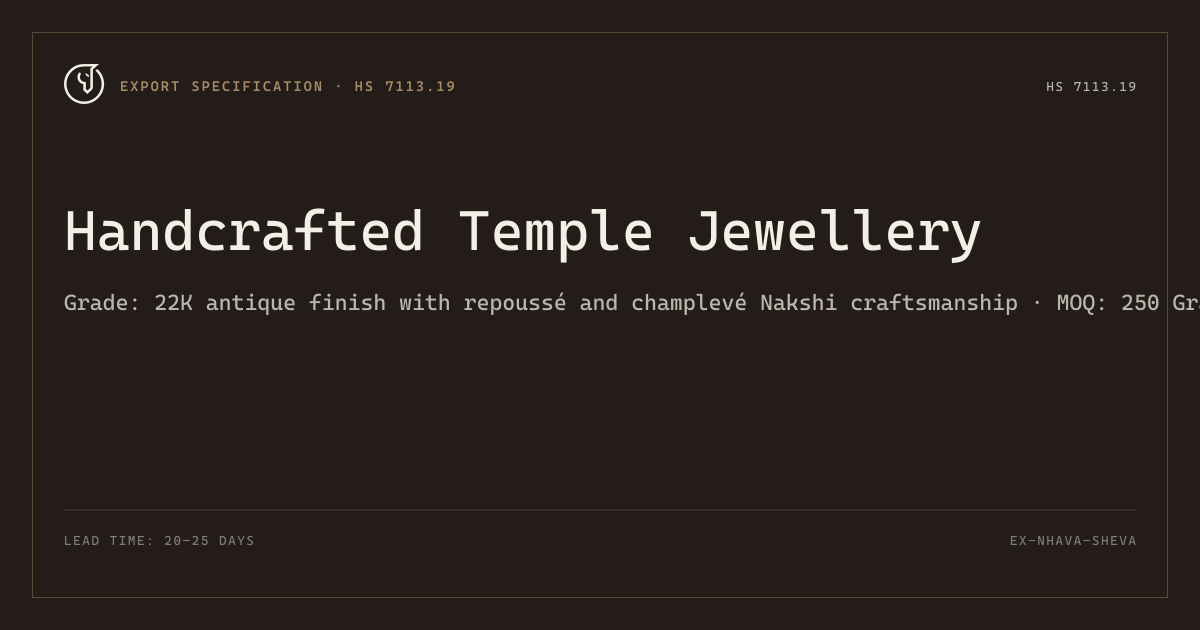 Handcrafted Temple Jewellery